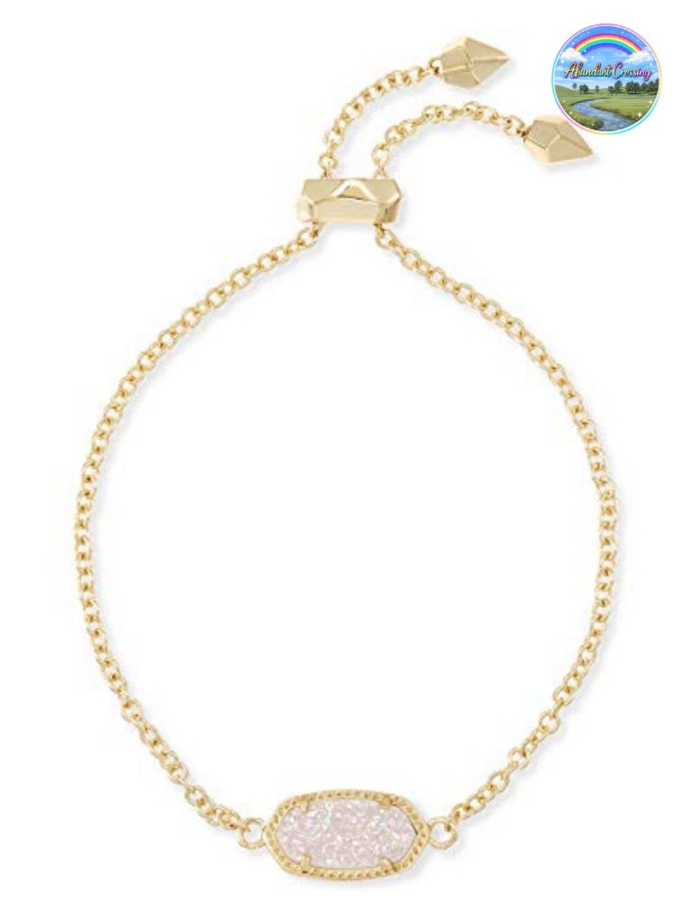 Gold-Plated Adjustable Chain Bracelet, Dainty Kendra Scott Style, Women's